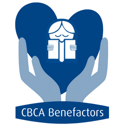 Graphic of the CBCA logo of a child holding a book on top of a heart heald by two hands