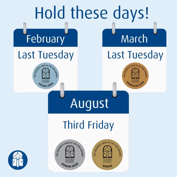 3 calendar graphics of February, March and August have an award stamp in them with text reads Holds these days